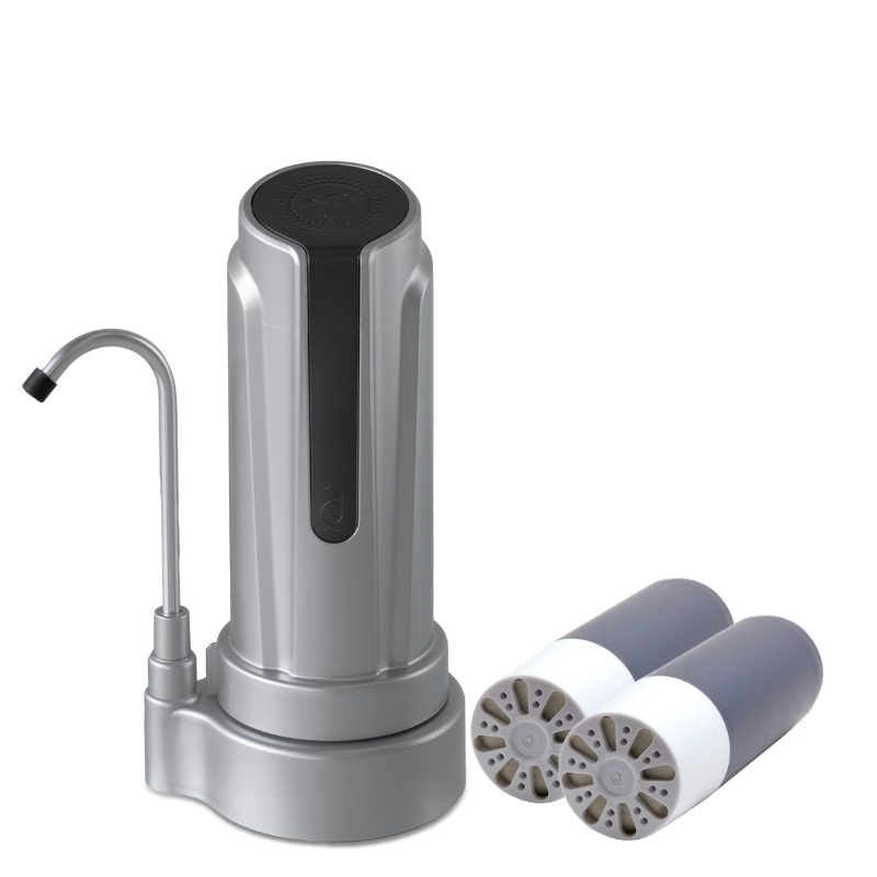 Filtro Purificador de Agua Sobre Mesada Aqua Silver + 2 Filtros Adicionales