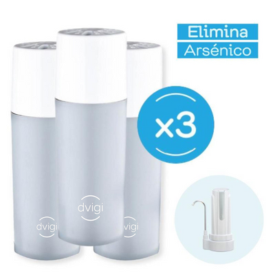 Repuesto de Filtro para Purificador de Agua con Arsénico DVIGI AS PLUS x3