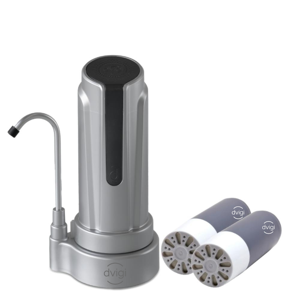 Filtro Purificador de Agua Sobre Mesada Aqua Silver + 2 Filtros Adicionales