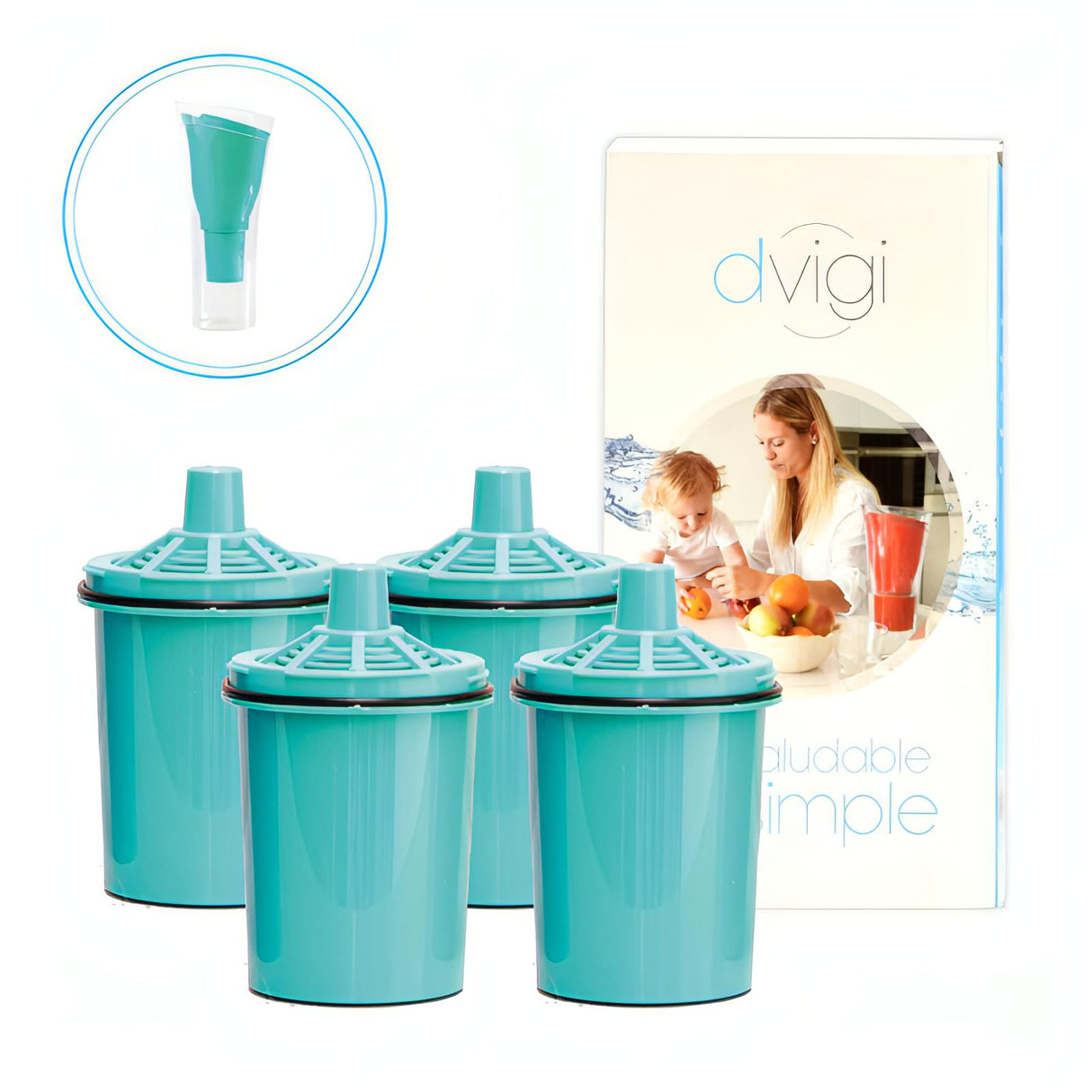 Repuestos para Jarra Purificadora de Agua x 4 unidades | DVIGI