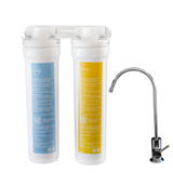 Filtro Purificador de Agua Bajo Mesa con Filtro de Sedimentos y Carbón Activado 2 etapas UltraClear Dvigi
