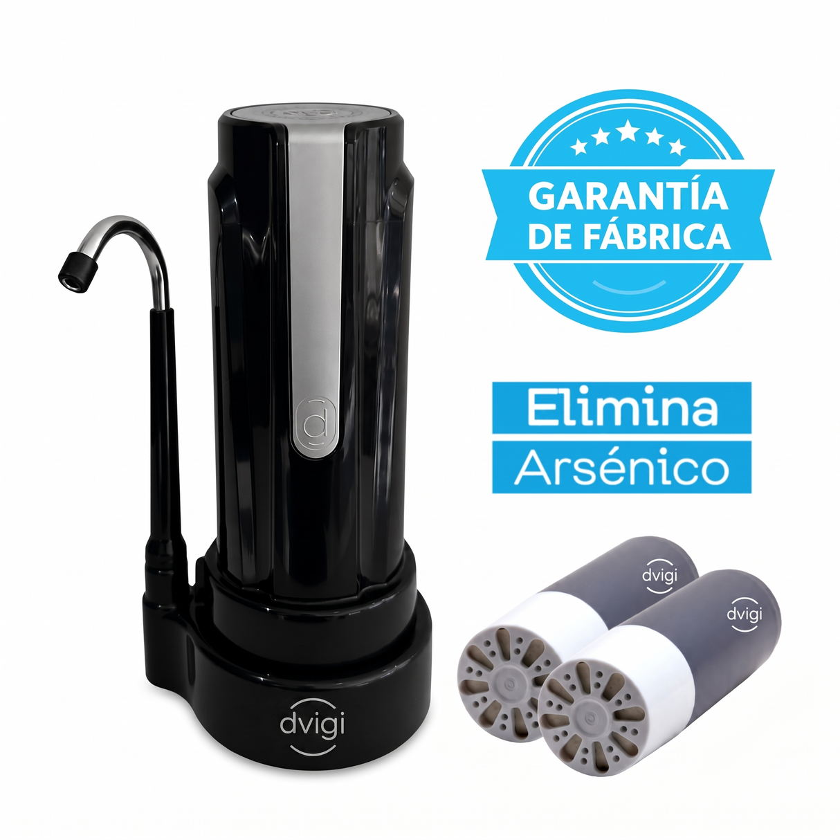 Filtro Purificador de Agua con Arsénico DVIGI AS PLUS + 2 Filtros Adicionales