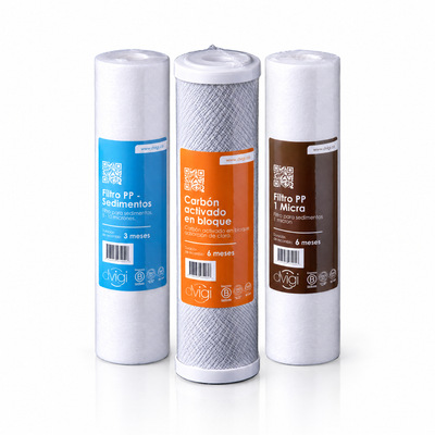 Kit Dvigi - 3 Filtros Osmosis Inversa - 6 Meses