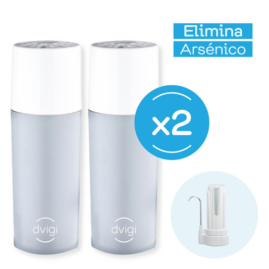 Combo Repuesto Purificador de Agua AS PLUS X 2 Elimina Arsenico