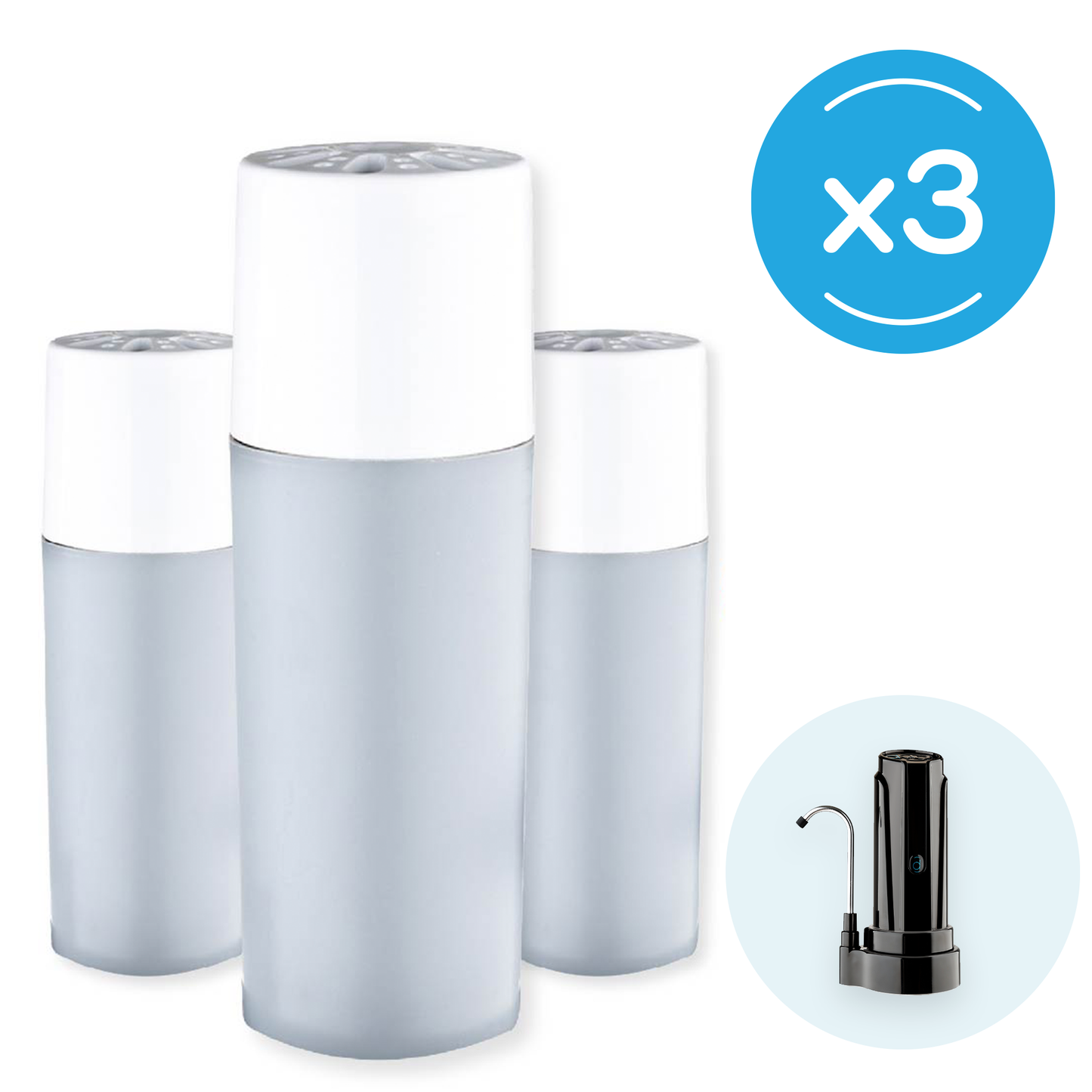 Repuestos filtro de agua AQUA x 3 unidades | DVIGI