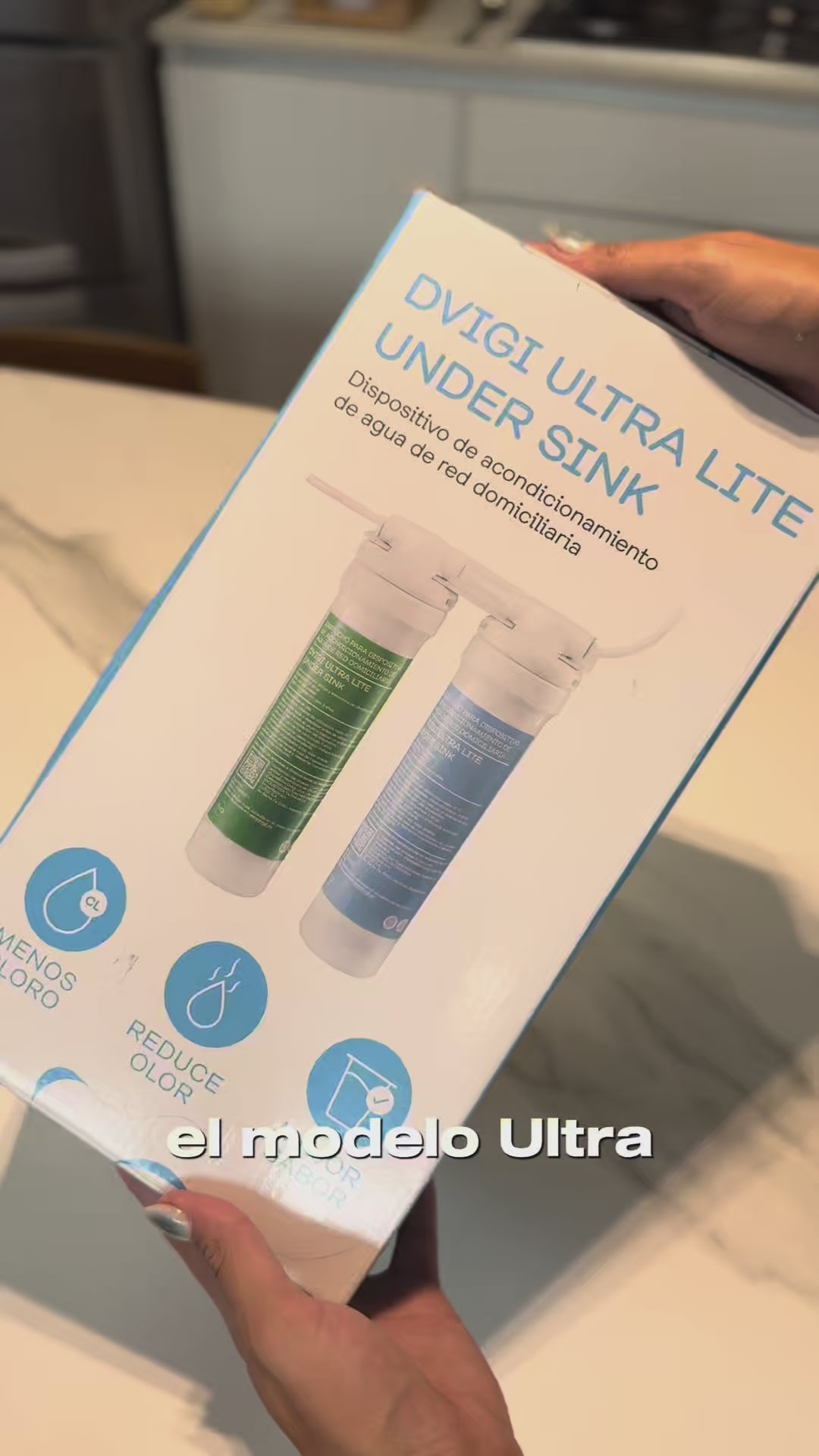 Filtro Purificador de Agua Bajo Mesa con Ultrafiltración 2 etapas UltraClear Dvigi