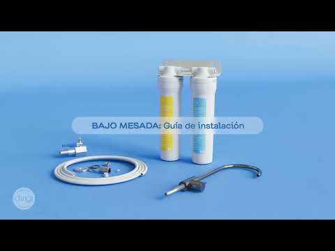 Filtro Purificador de Agua Bajo Mesa con Filtro de Sedimentos y Carbón Activado 2 etapas UltraClear Dvigi